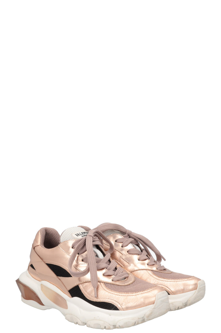 VALENTINO Low Top Bounce Sneaker Metallic Pink