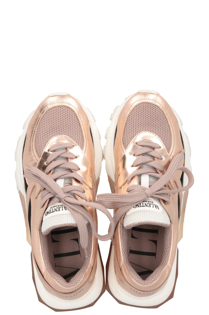 VALENTINO Low Top Bounce Sneaker Metallic Pink