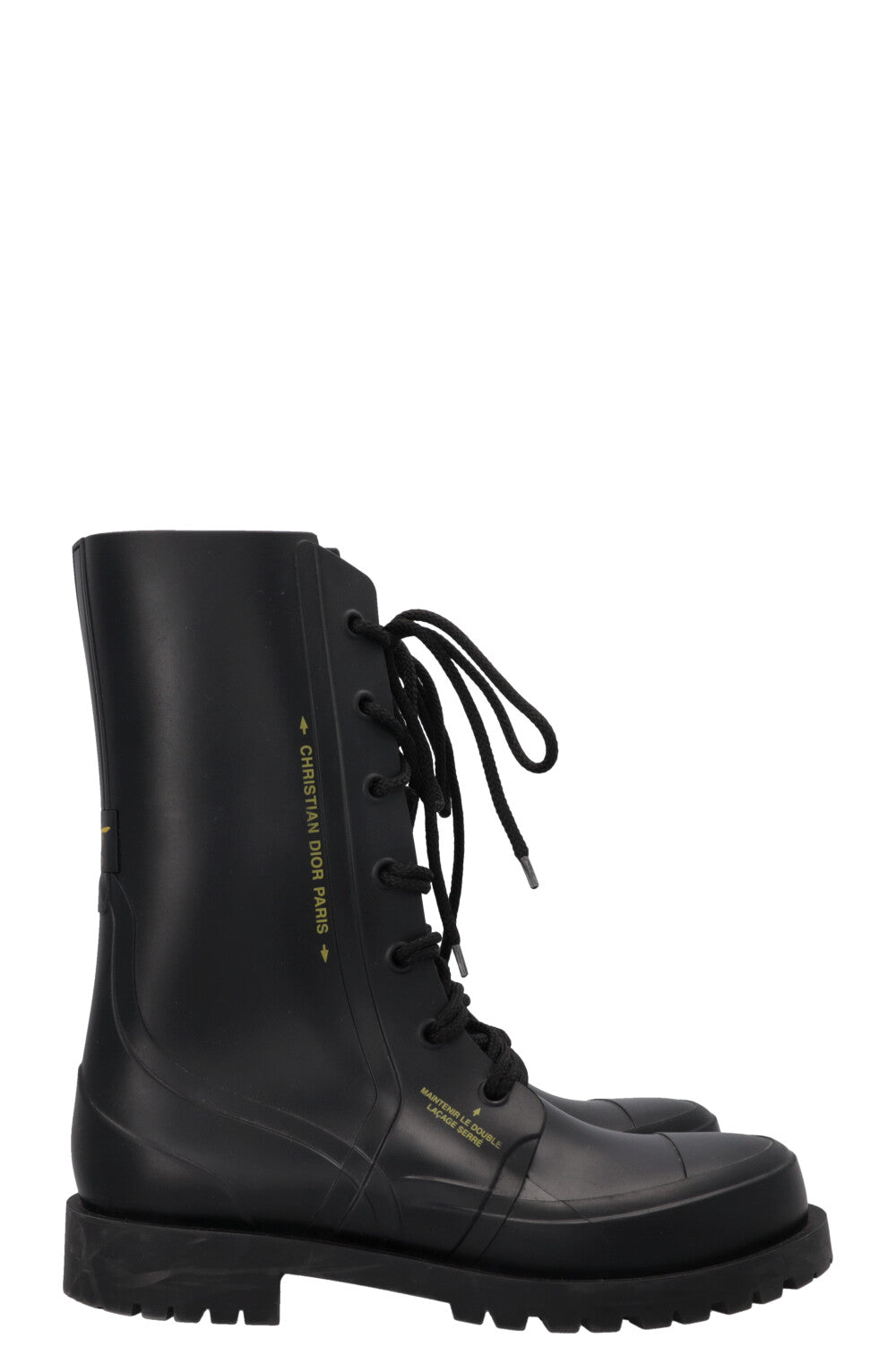CHRISTIAN DIOR DiorCamp Combat Boots PVC Black – REAWAKE