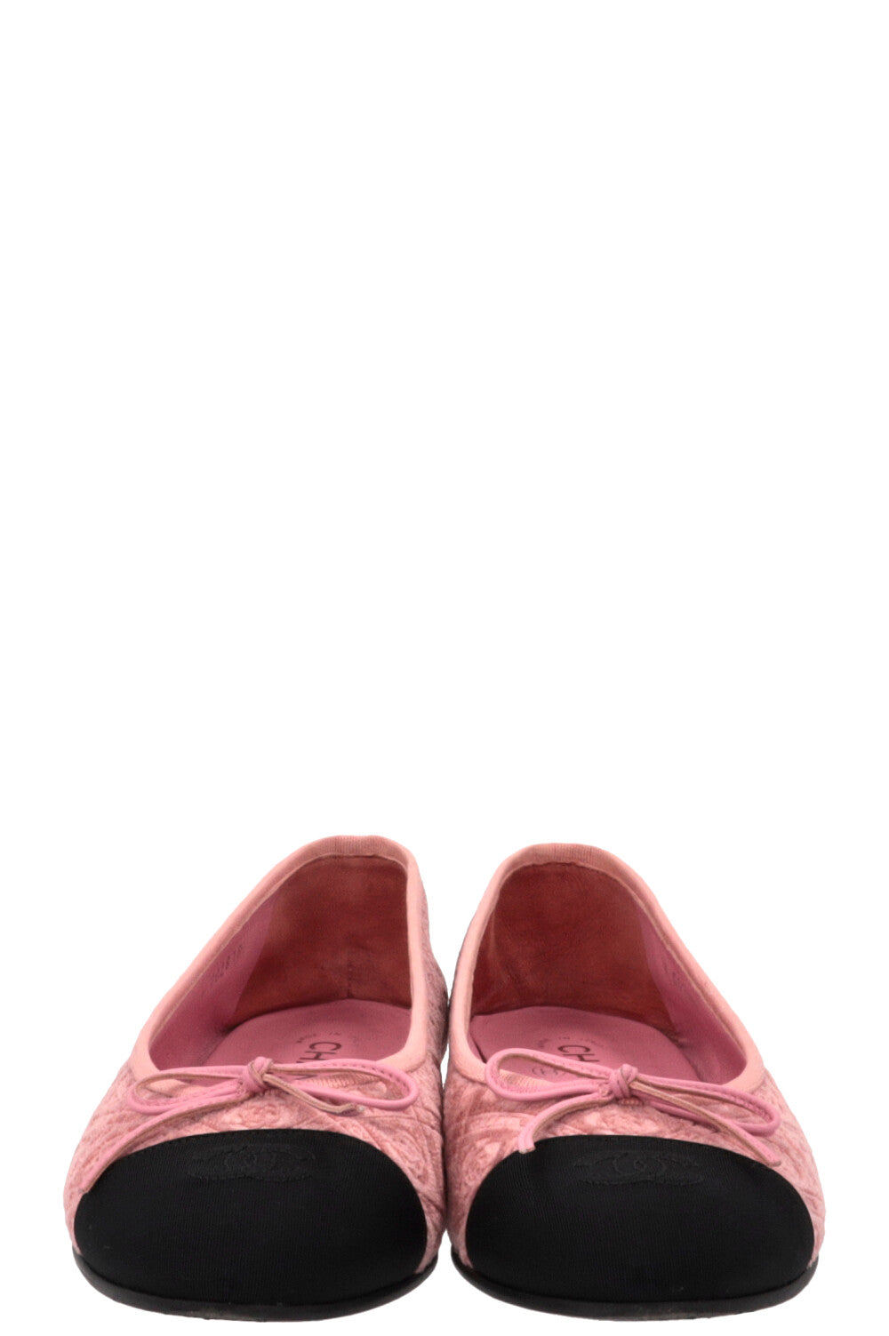 CHANEL Classic CC Camellia Ballet Flats Velvet Pink