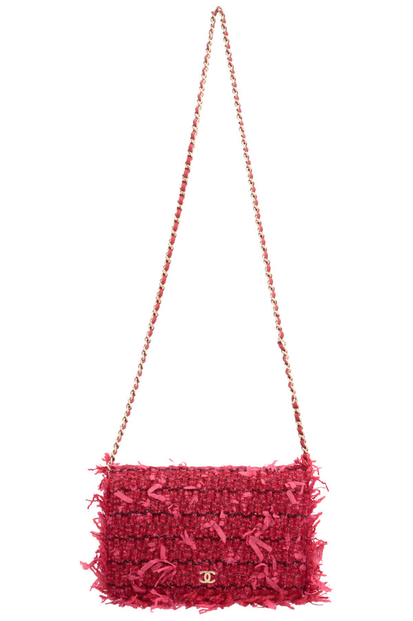 CHANEL CC Fantasy Tweed WOC Fushia