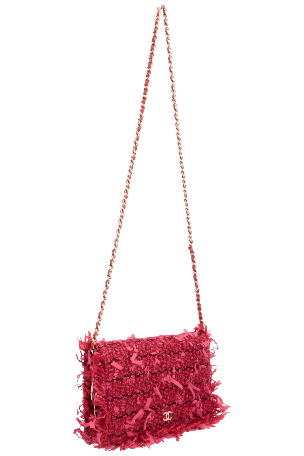 CHANEL CC Fantasy Tweed WOC Fushia