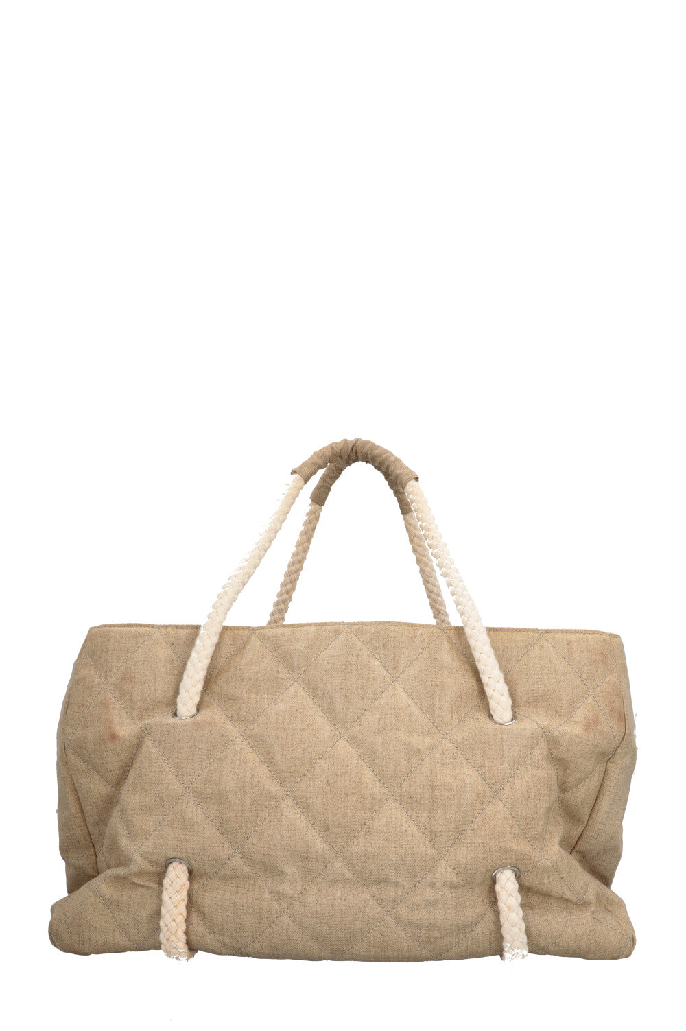 CHANEL 2008 Cruise Yacht CC Tote Bag Beige