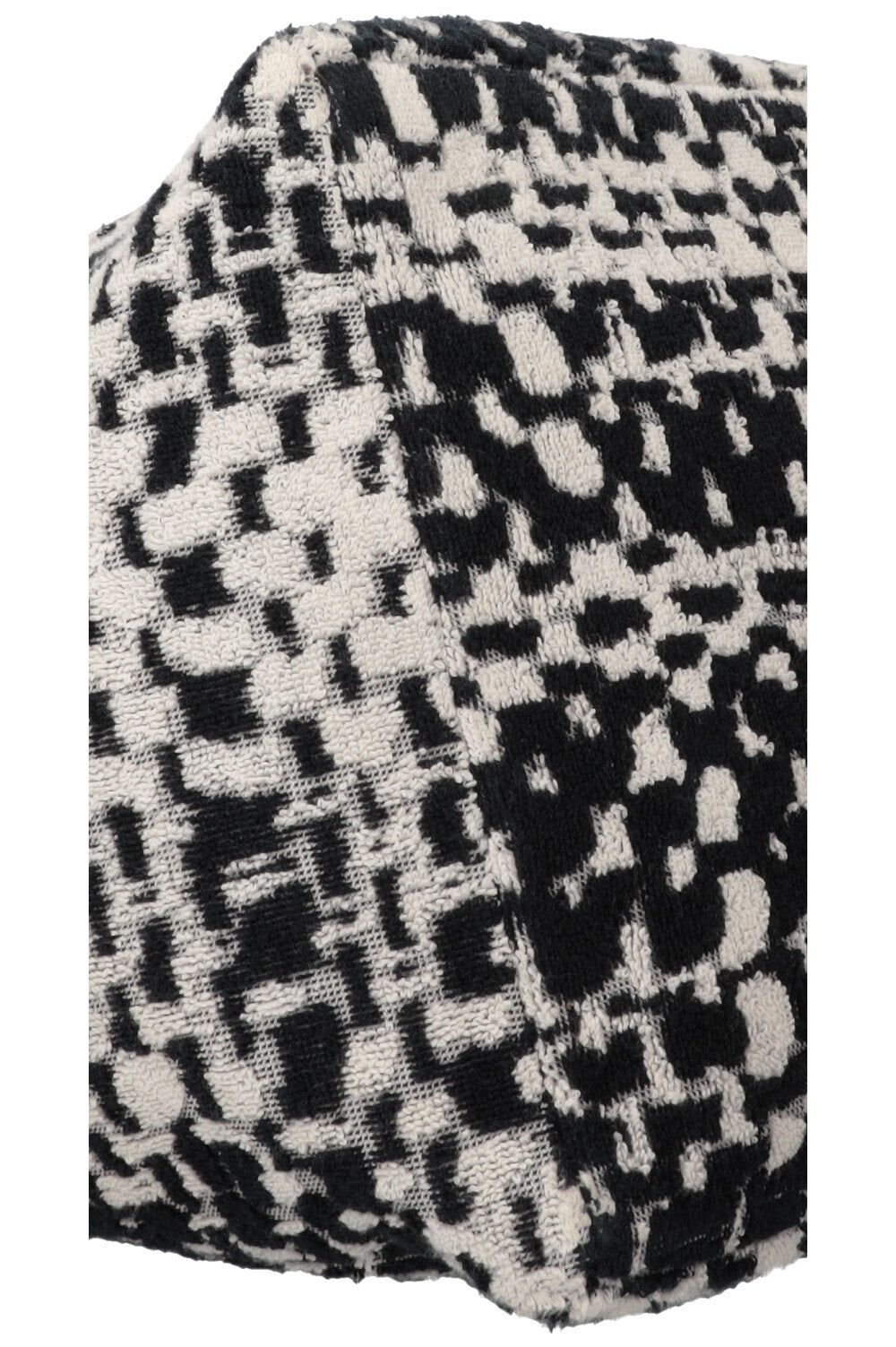 CHANEL CC Terrycloth Beach Shoulder Bag Black White