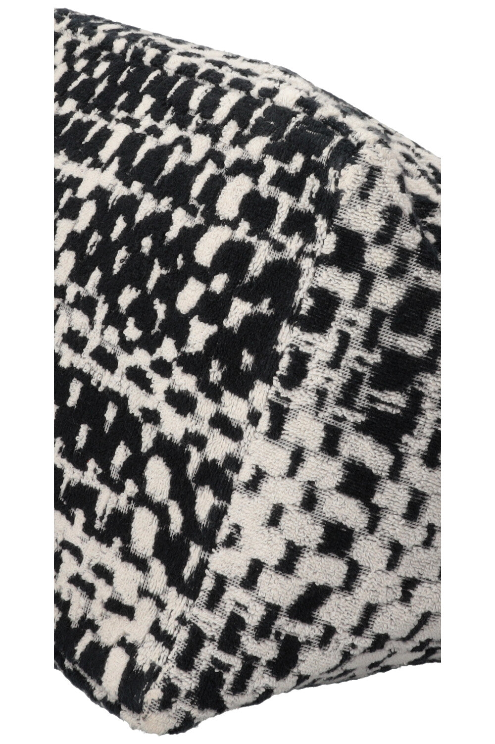 CHANEL CC Terrycloth Beach Shoulder Bag Black White