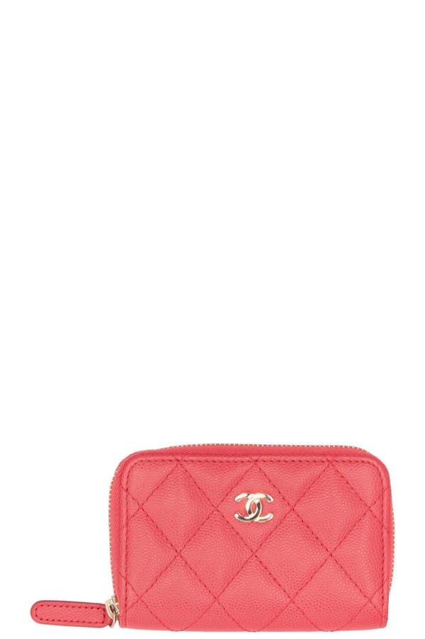 CHANEL Petit Portefeuille Zippy Caviar Saumon