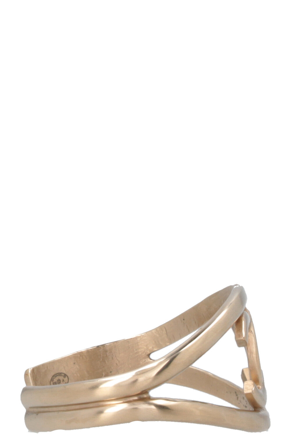 CHANEL Bracelet manchette CC Champagne Doré