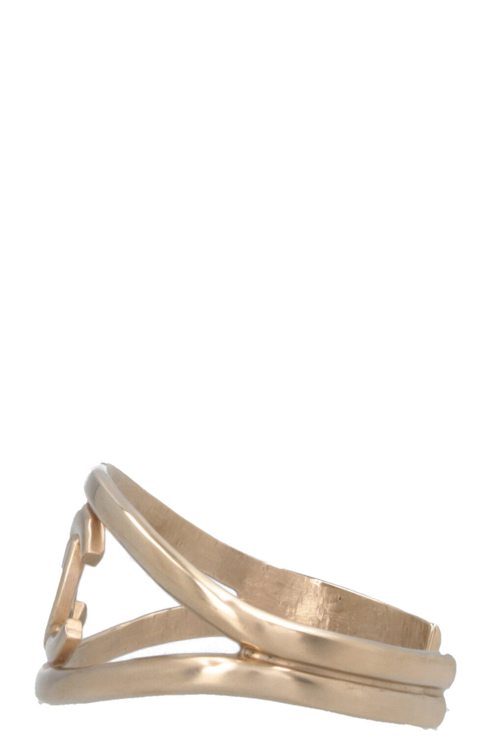 CHANEL Bracelet manchette CC Champagne Doré