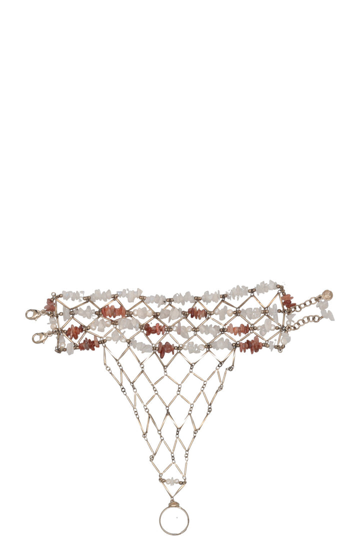 CHANEL 2011 Bague Bracelet Pierres Or Champagne