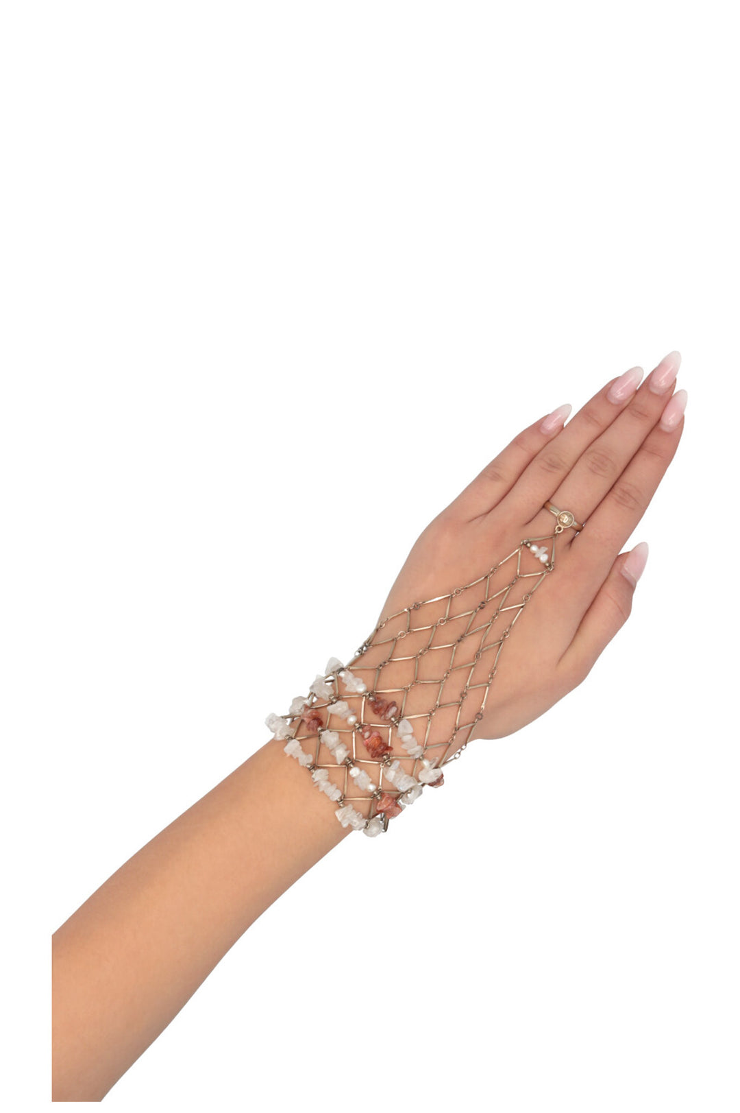 CHANEL 2011 Bague Bracelet Pierres Or Champagne