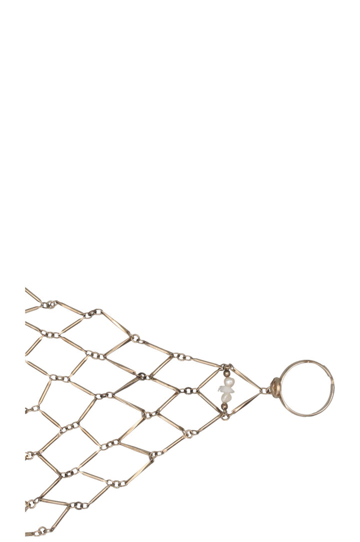 CHANEL 2011 Bague Bracelet Pierres Or Champagne