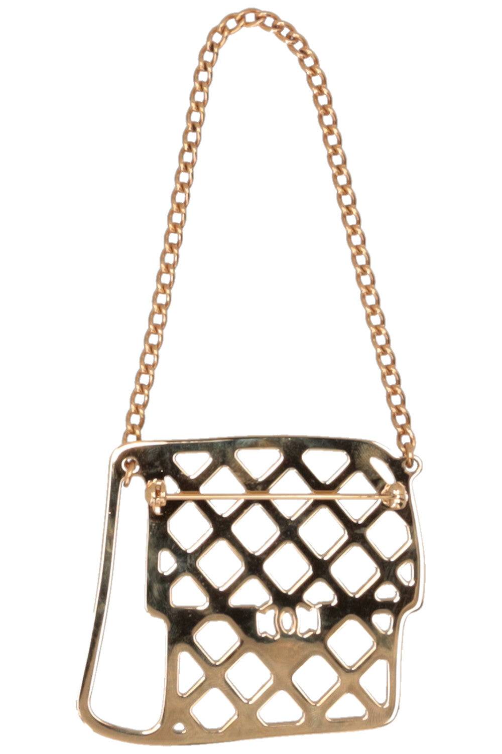 CHANEL 2017 3D Single Flap Brooch Gold