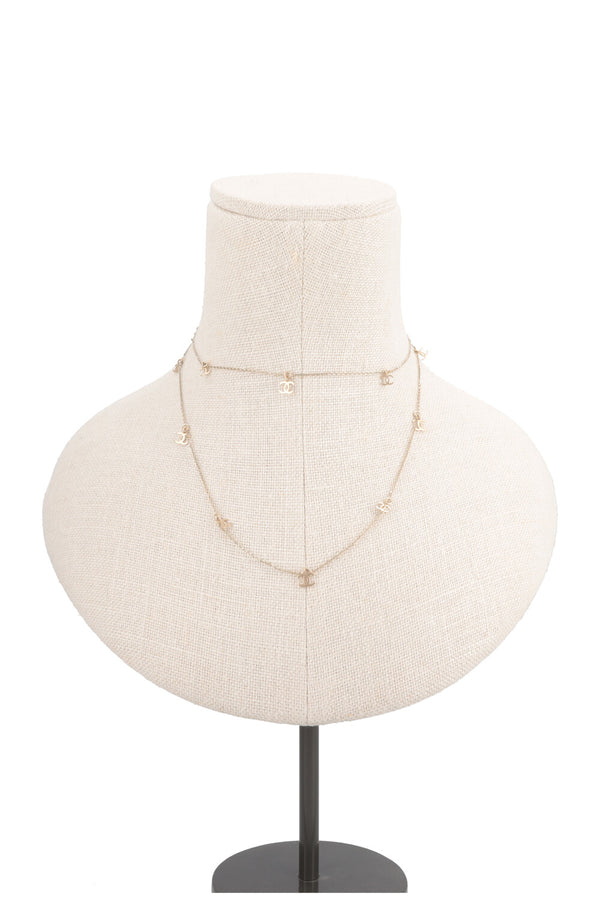 CHANEL 2009 CC Collier Or Champagne