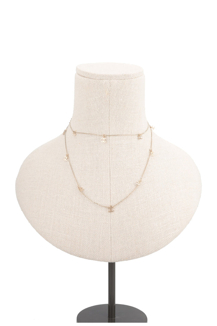 CHANEL 2009 CC Collier Or Champagne
