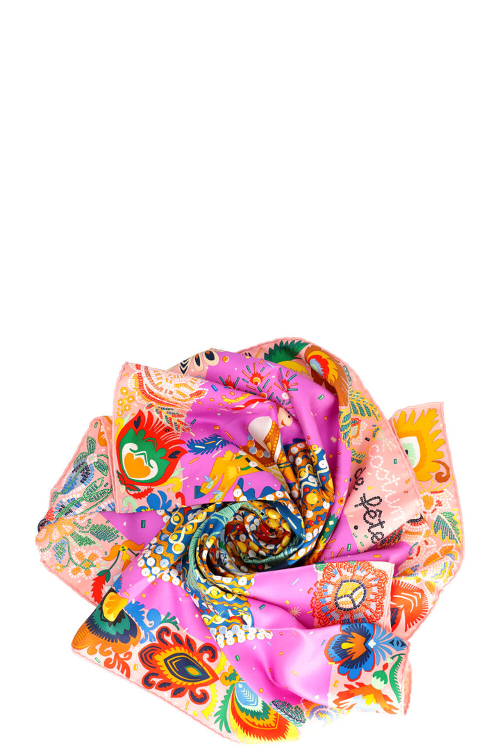 HERMÈS Costume De Fete Carrè 90 Silk Multicolor