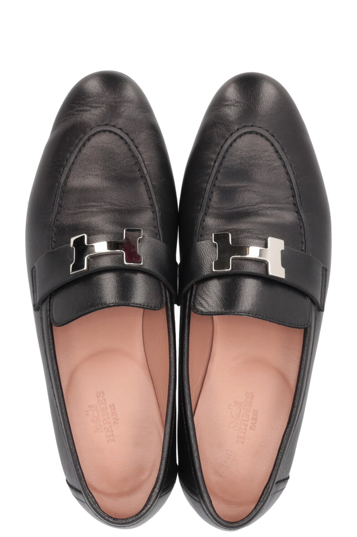 HERMÈS Paris Mokassins Leather Black