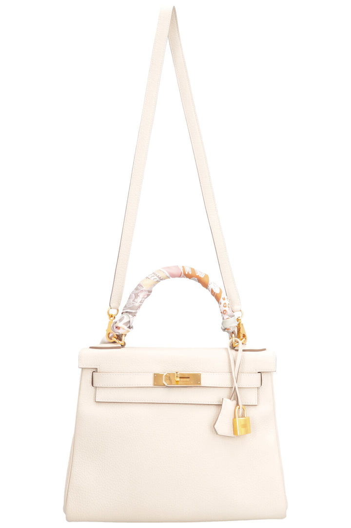 HERMÈS Kelly Retourne 28 Clemence Craie
