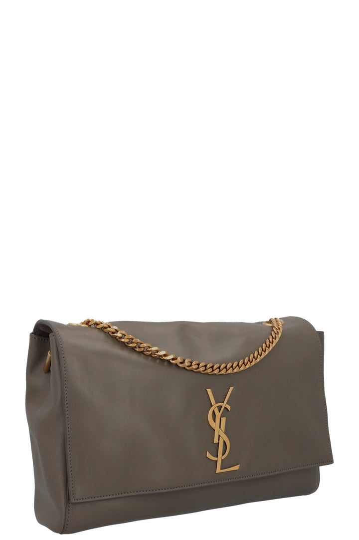 SAINT LAURENT Reversible Kate Bag Medium Suede Taupe