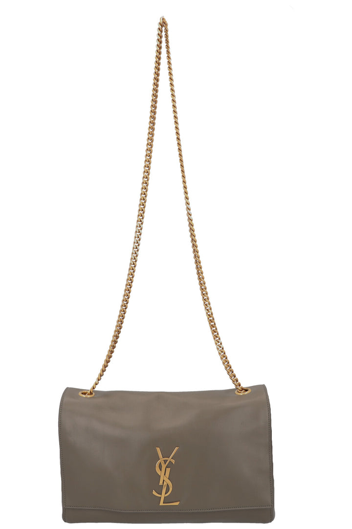 SAINT LAURENT Reversible Kate Bag Medium Suede Taupe