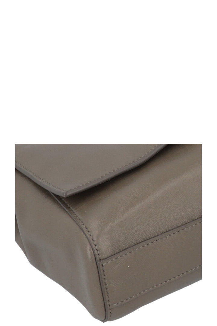 SAINT LAURENT Reversible Kate Bag Medium Suede Taupe