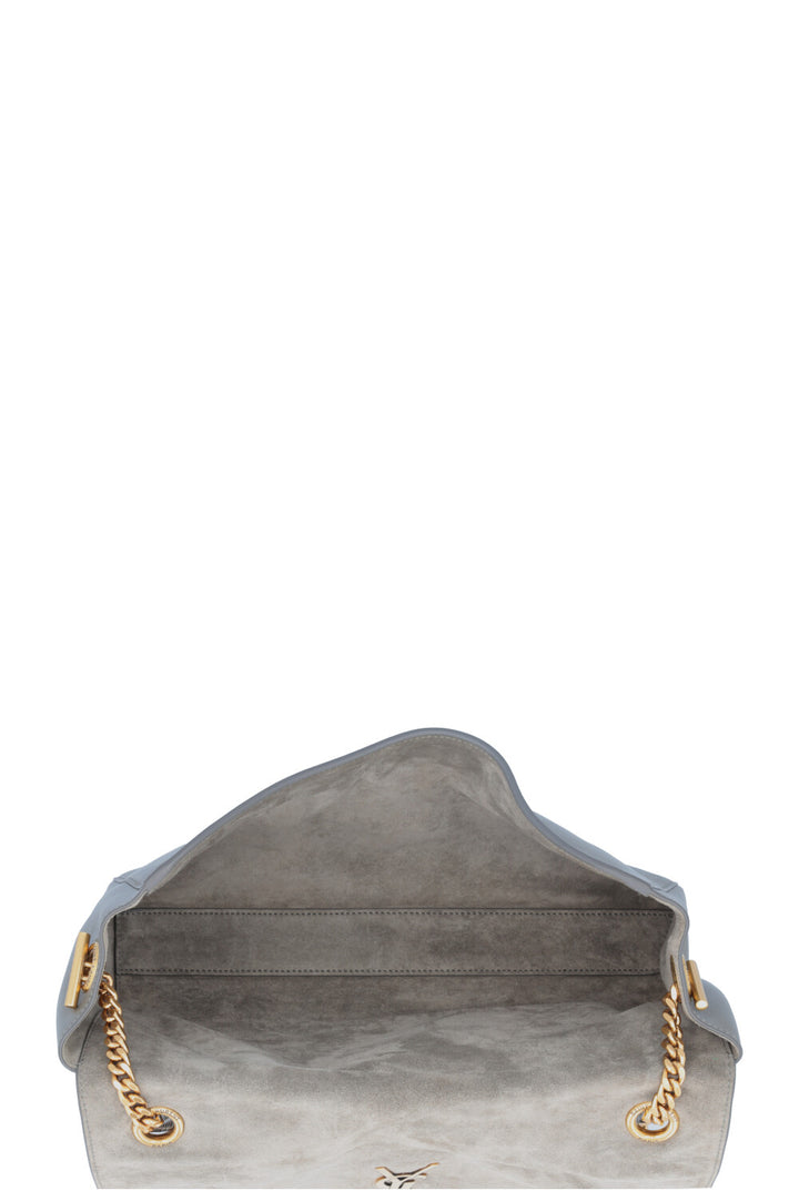 SAINT LAURENT Reversible Kate Bag Medium Suede Taupe