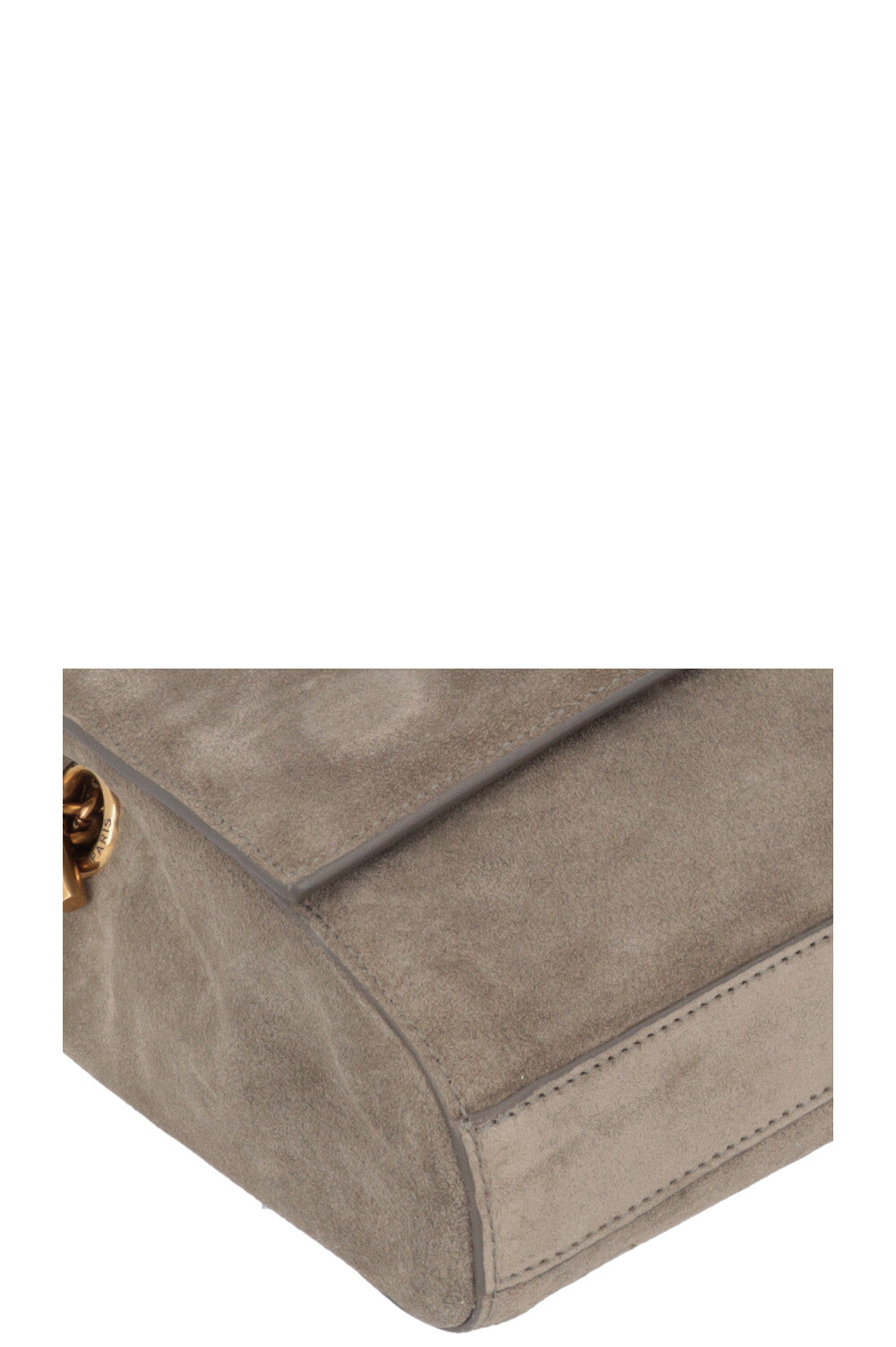 SAINT LAURENT Reversible Kate Bag Medium Suede Taupe REAWAKE