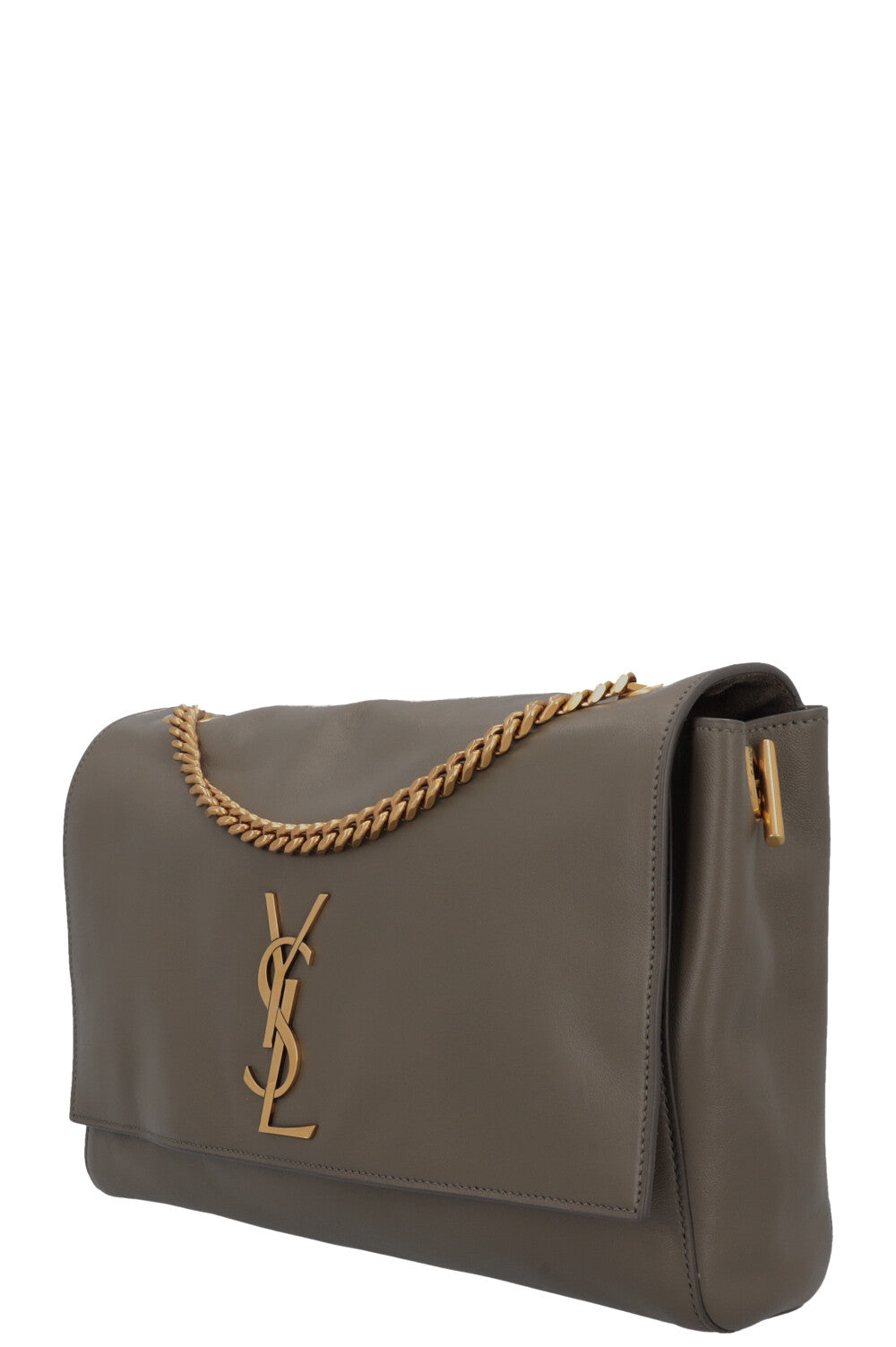 SAINT LAURENT Reversible Kate Bag Medium Suede Taupe REAWAKE