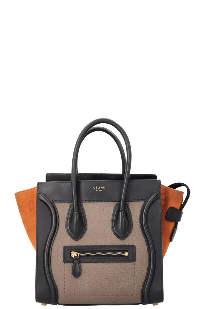 CÉLINE Luggage Tricolor Micro Grey Yellow