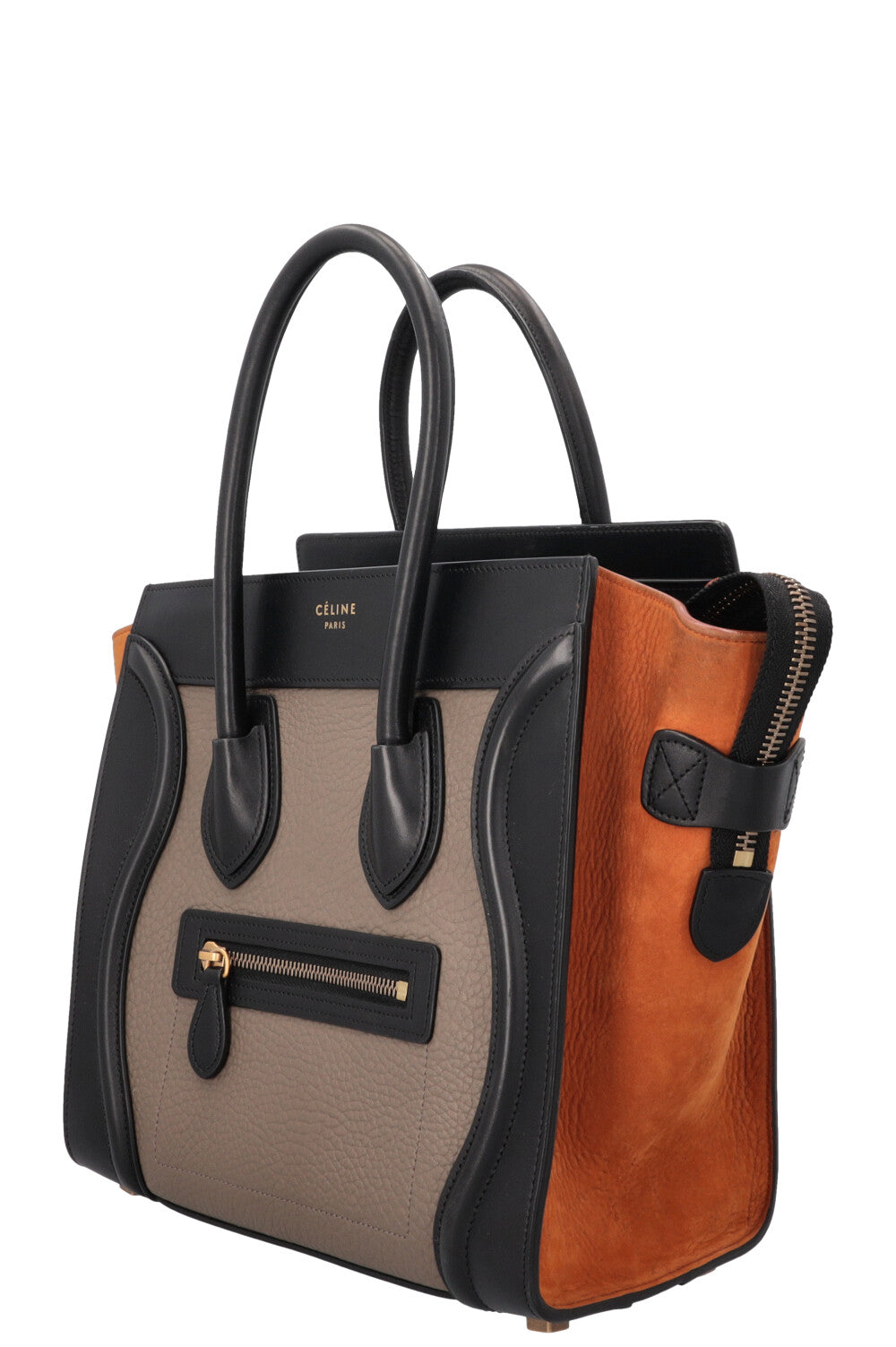 CÉLINE Luggage Tricolor Micro Grey Yellow