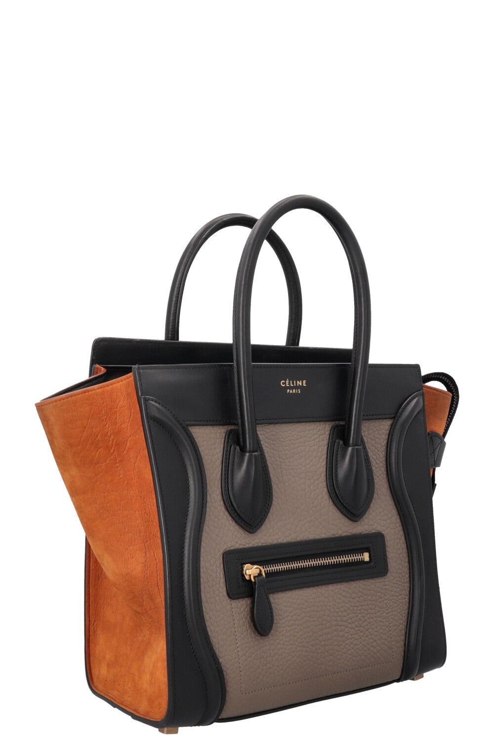 CÉLINE Luggage Tricolor Micro Grey Yellow