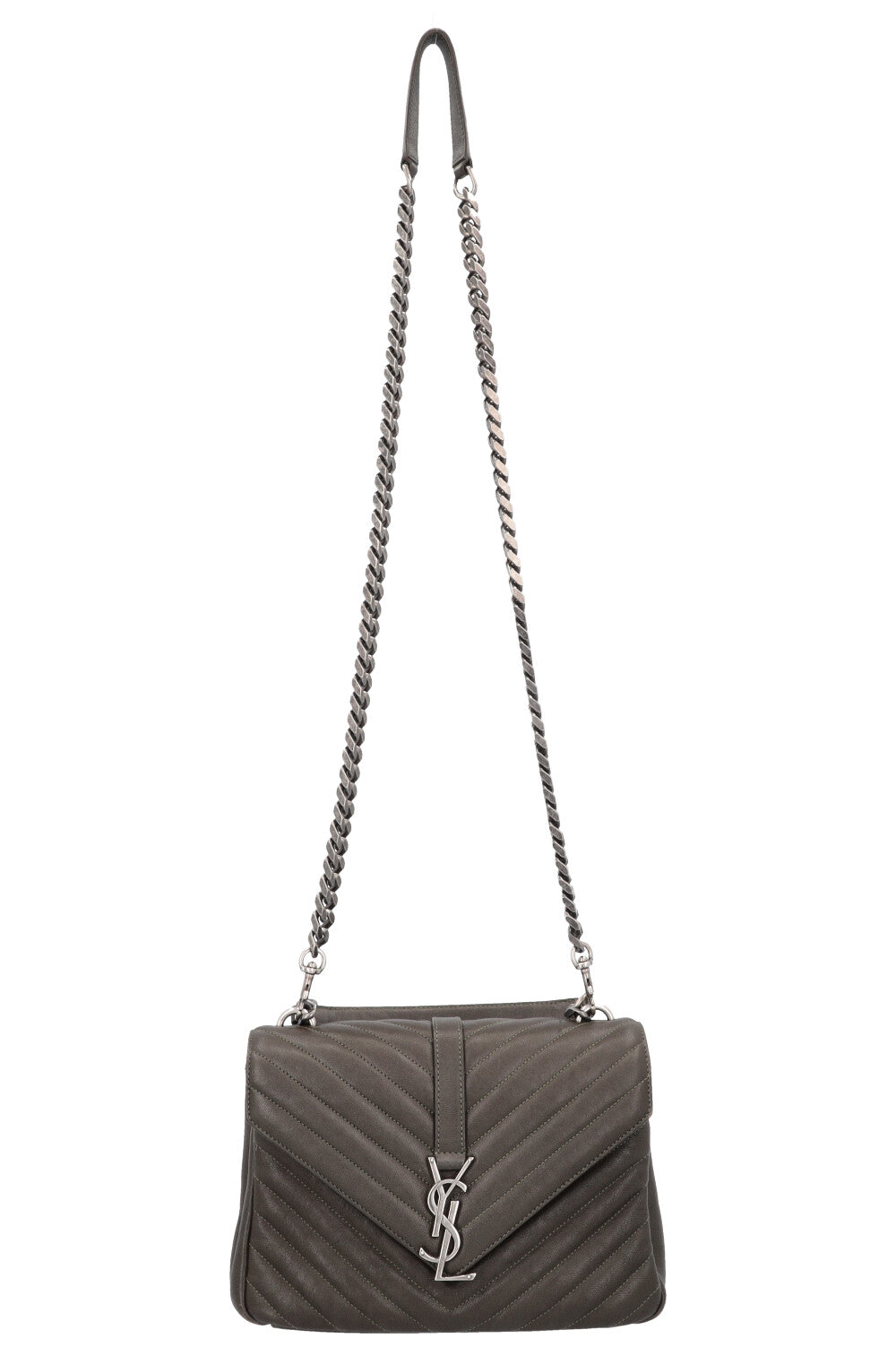 SAINT LAURENT College Crossbody Bag Olive Green