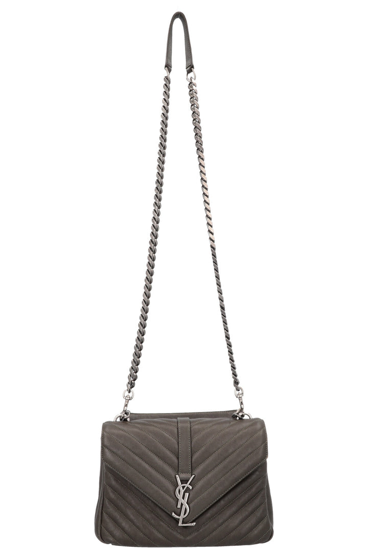 SAINT LAURENT College Crossbody Bag Olive Green