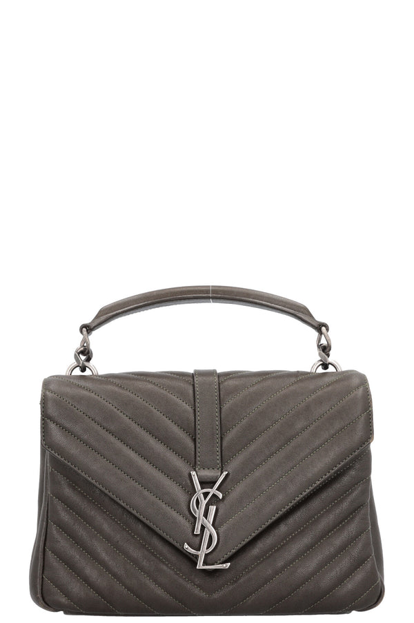 SAINT LAURENT College Crossbody Bag Olive Green
