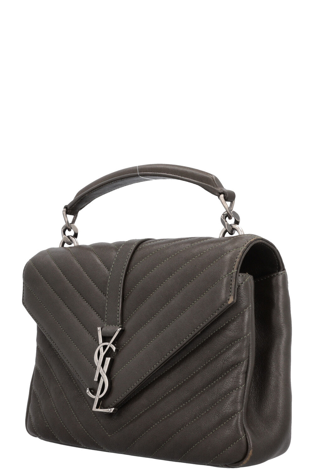 SAINT LAURENT College Crossbody Bag Olive Green