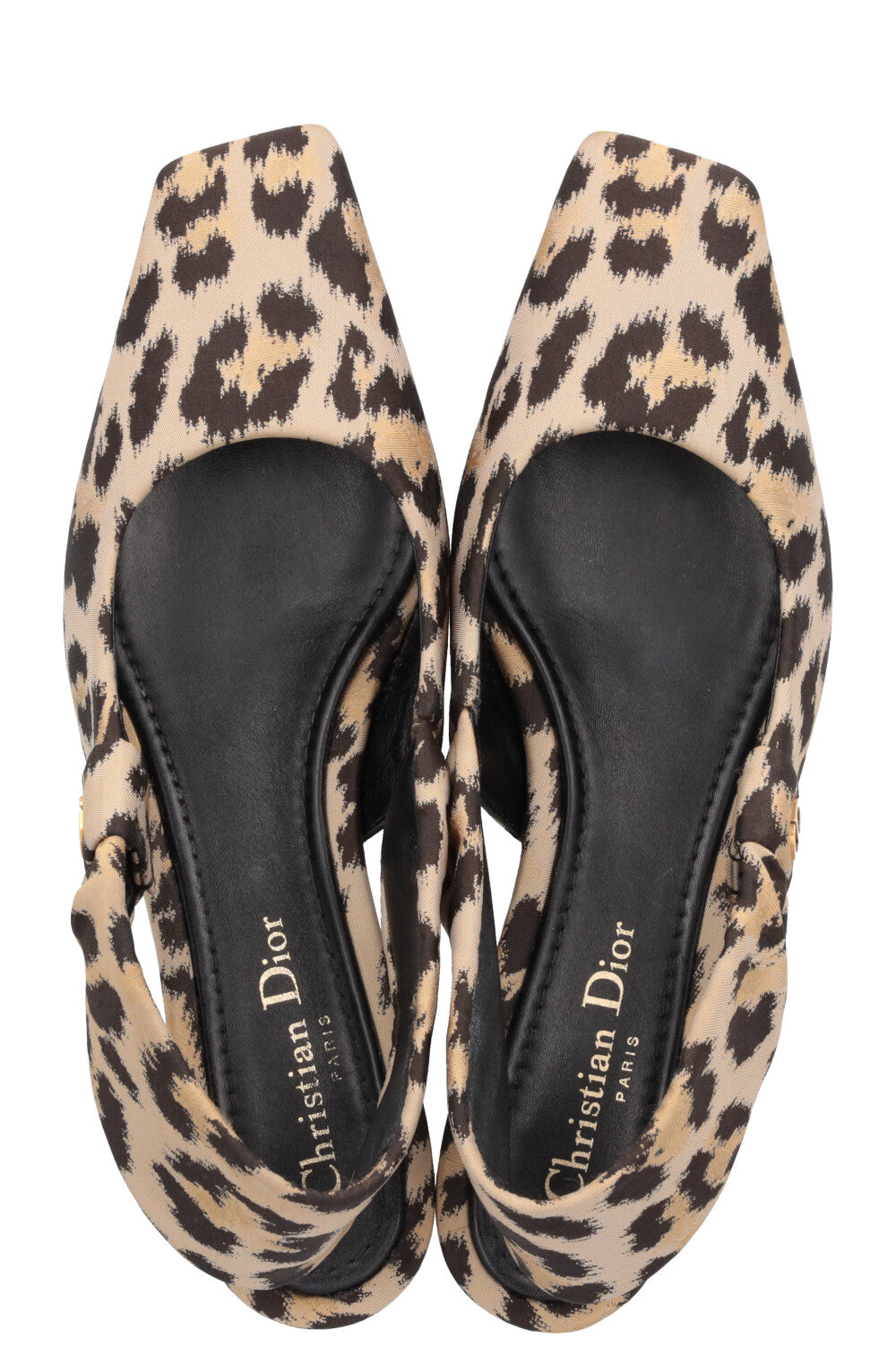 靴 Christian Dior Mizza Slingback Flat CHRISTIAN DIOR Mizza Slingback Heels Cheetah – REAWAKE