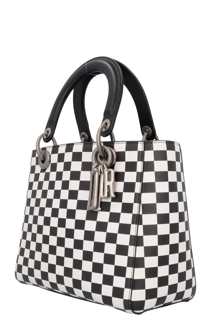 CHRISTIAN DIOR 2018 Medium Lady Dior Leather Check