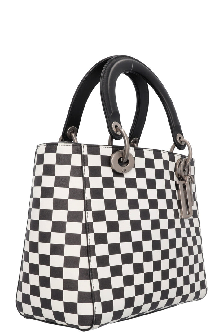 CHRISTIAN DIOR 2018 Medium Lady Dior Leather Check