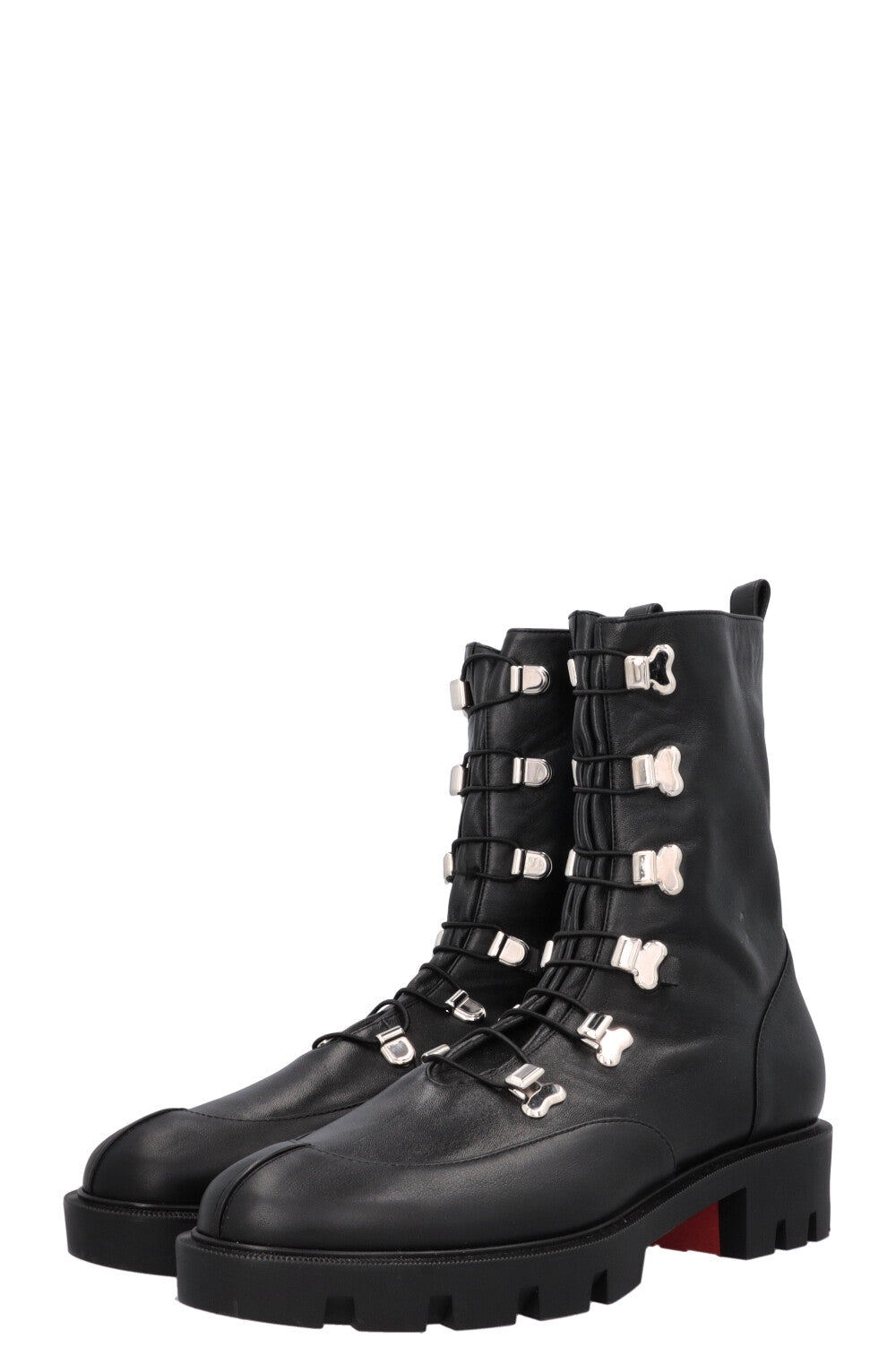 CHRISTIAN LOUBOUTIN Lace Up Boots Black
