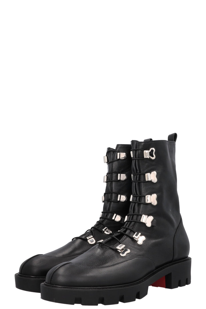CHRISTIAN LOUBOUTIN Lace Up Boots Black
