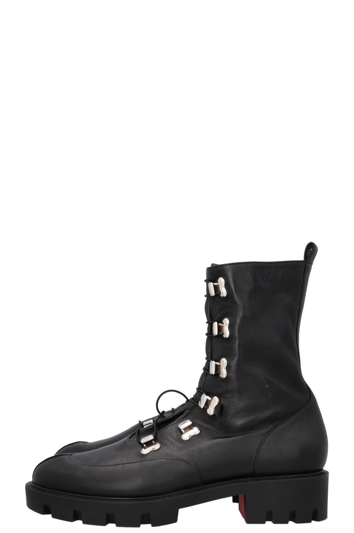 CHRISTIAN LOUBOUTIN Lace Up Boots Black
