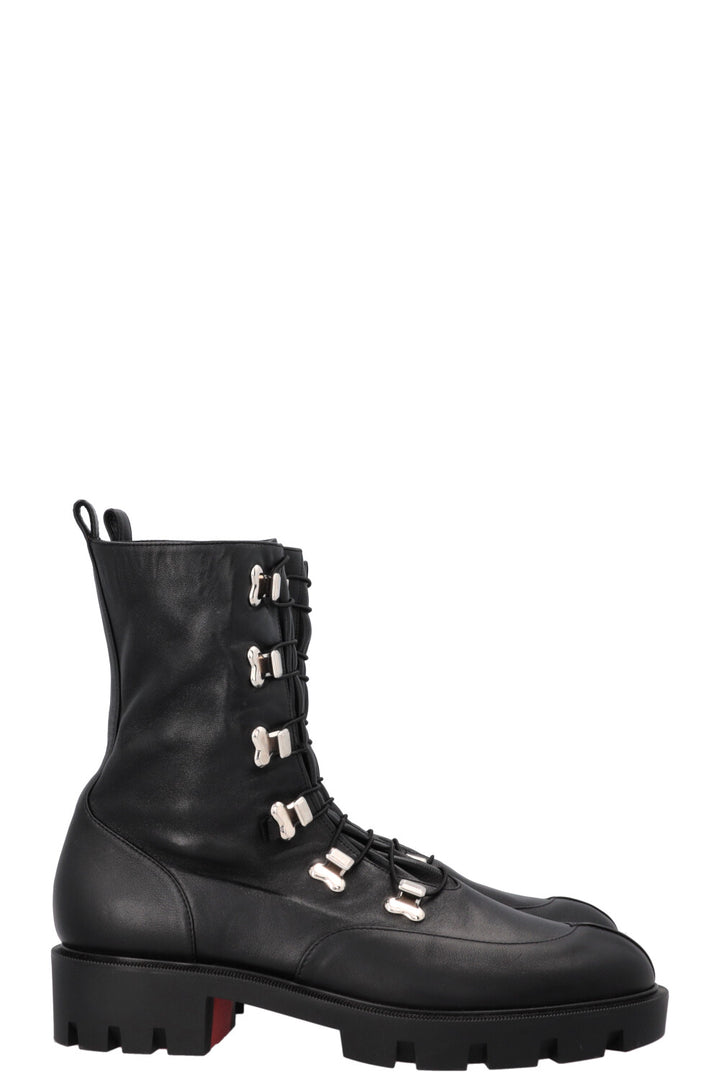 CHRISTIAN LOUBOUTIN Lace Up Boots Black