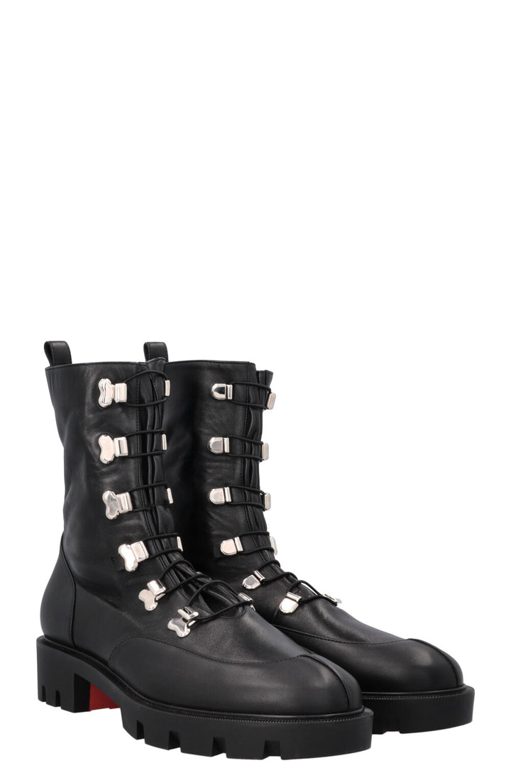 CHRISTIAN LOUBOUTIN Lace Up Boots Black