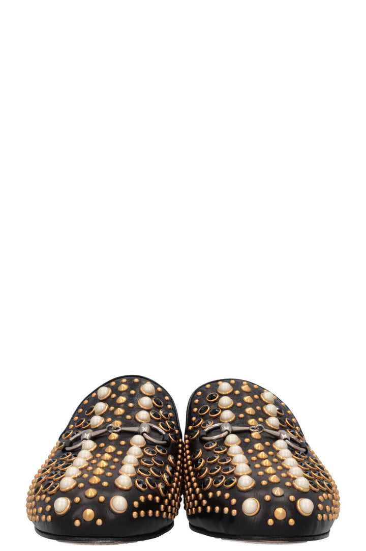 Mules cloutées GUCCI Princetown noires