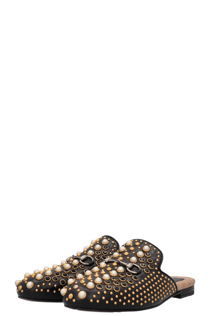 Mules cloutées GUCCI Princetown noires