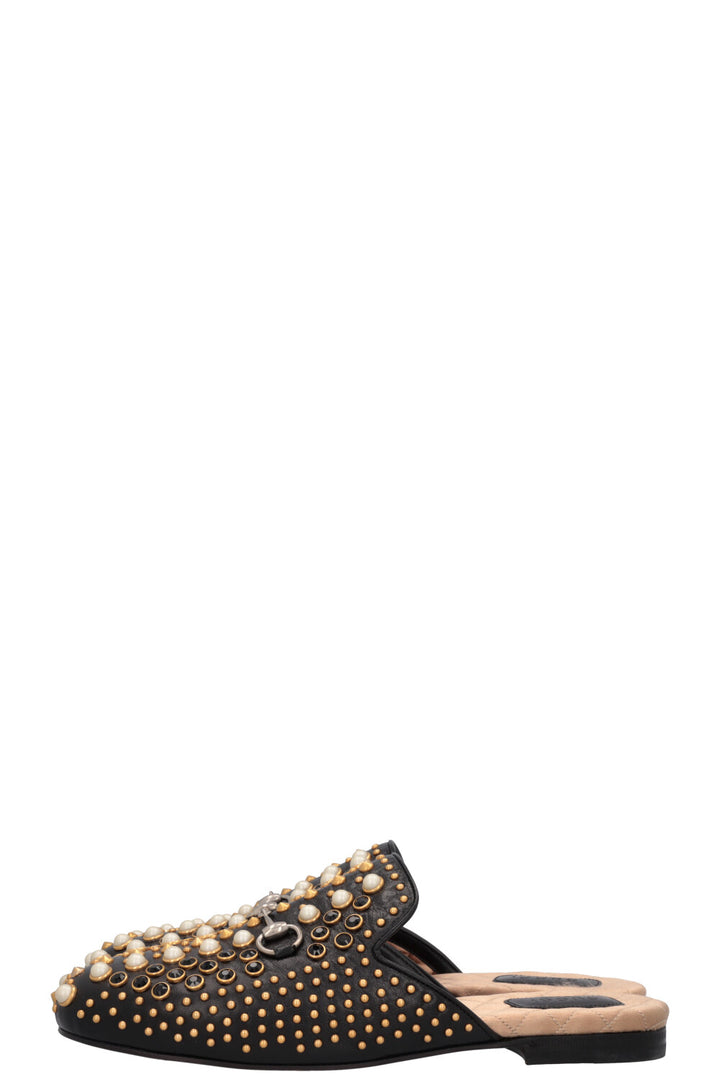 Mules cloutées GUCCI Princetown noires