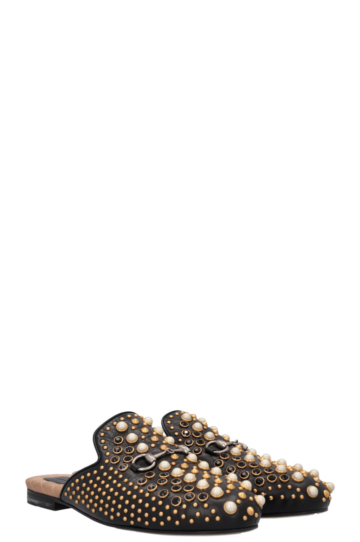 Mules cloutées GUCCI Princetown noires