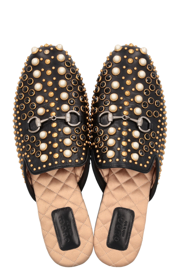 Mules cloutées GUCCI Princetown noires