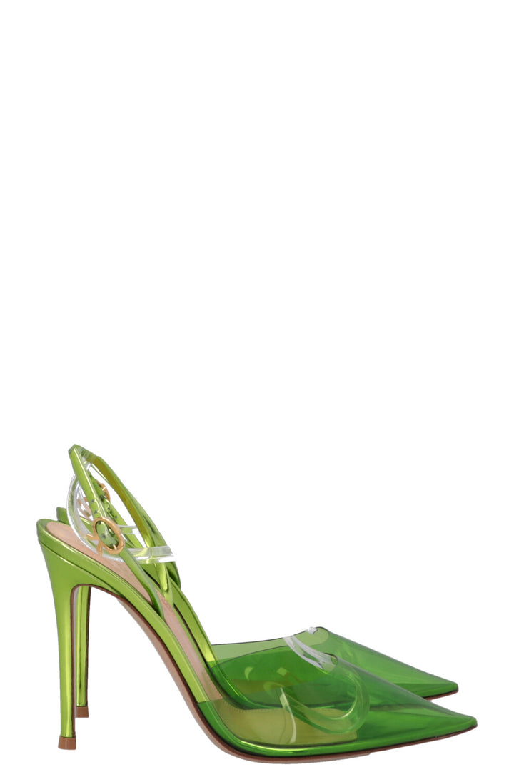 GIANVITO ROSSI D'Orsay PVC Heels Green
