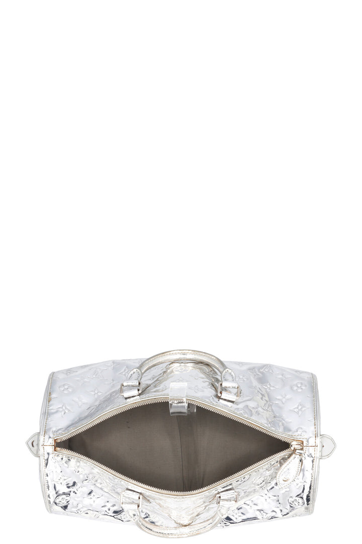 LOUIS VUITTON Speedy 35 Miroir Argent