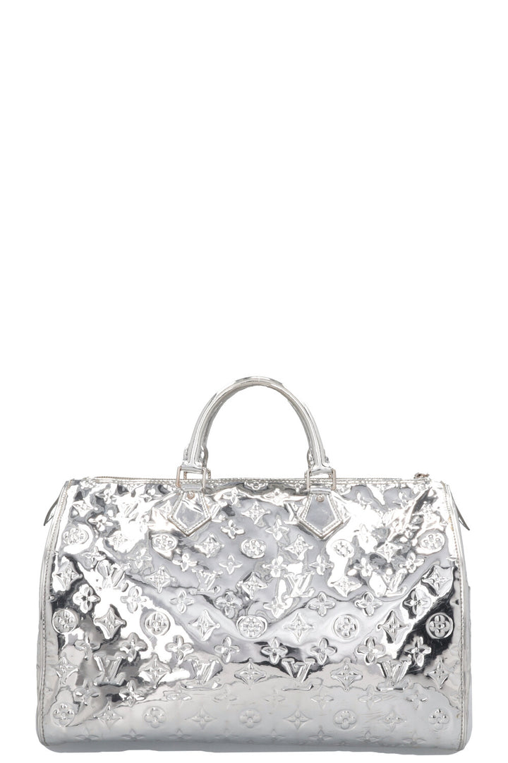 LOUIS VUITTON Speedy 35 Miroir Argent